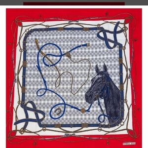 Norma Dori vintage equestrian scarf